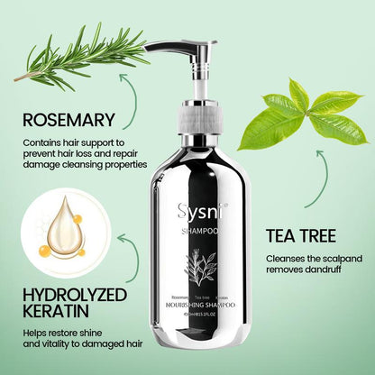 Sysni Organic Rosemary Hairthickening Shampoo, Promote Hairgrowth,Strengthening Shampoo, Preventhair Loss Cleansing Shampoo Rosemary Biotin