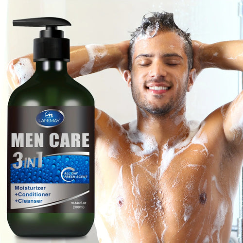 Men’s 3-in-1 Body, Hair & Face Wash – Plant-Based Cleanser