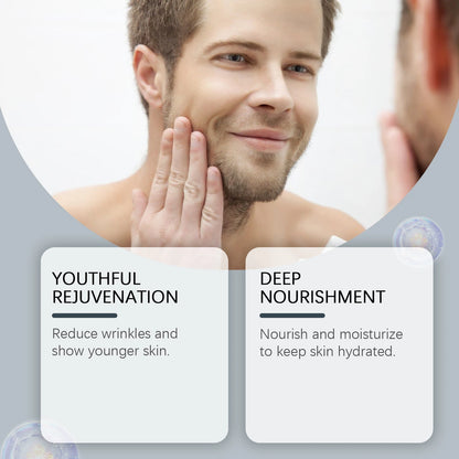 Men Firming Face Cream – Hyaluronic Acid Moisturizer for Deep Hydration, Anti-Wrinkle & Dry Skin Repair (50 g)