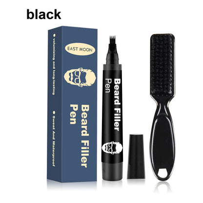 Beard Filler Pen with Brush – Waterproof & Long-Lasting