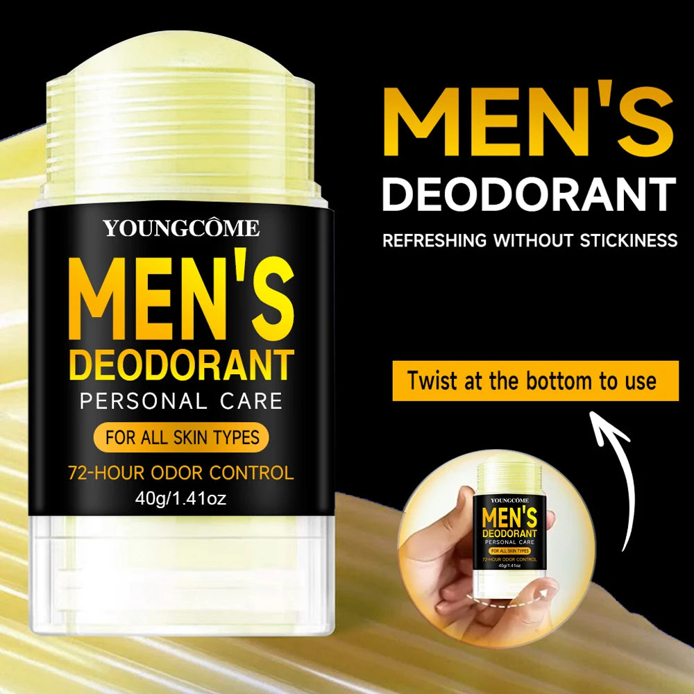 Men Sandalwood Deodorant Stick – Long-Lasting Odor Control, Anti-Sweat & Underarm Freshness