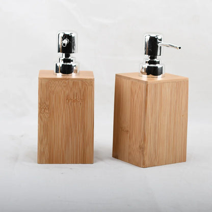 Bamboo Liquid Soap Dispenser – Refillable Pump Bottle (280 ml)