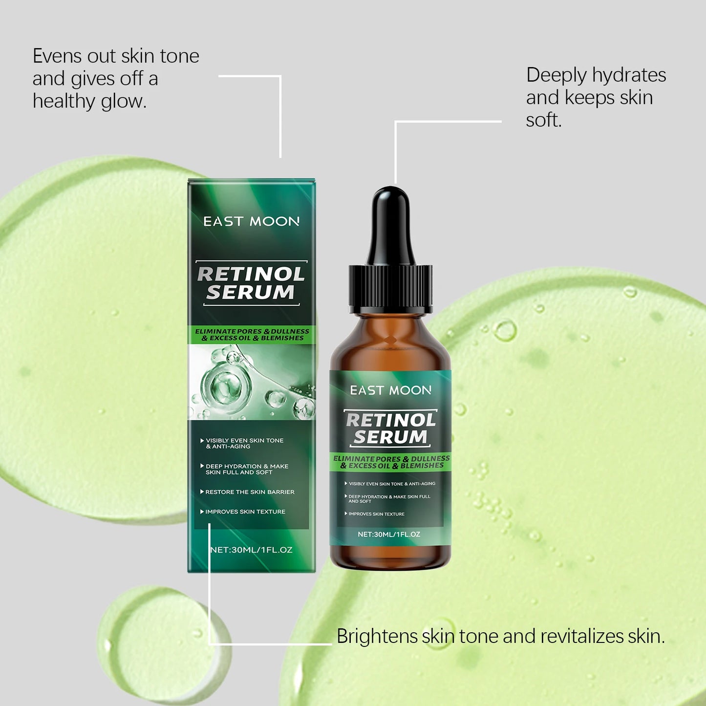 Men’s Retinol Face Serum – Hydrating & Brightening Care