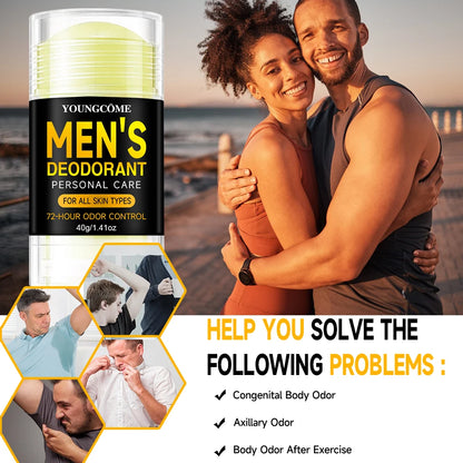 Men Sandalwood Deodorant Stick – Long-Lasting Odor Control, Anti-Sweat & Underarm Freshness