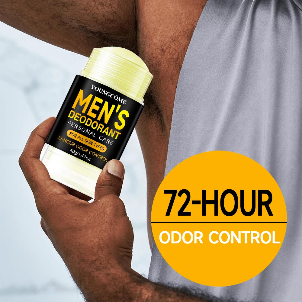 Men Sandalwood Deodorant Stick – Long-Lasting Odor Control, Anti-Sweat & Underarm Freshness