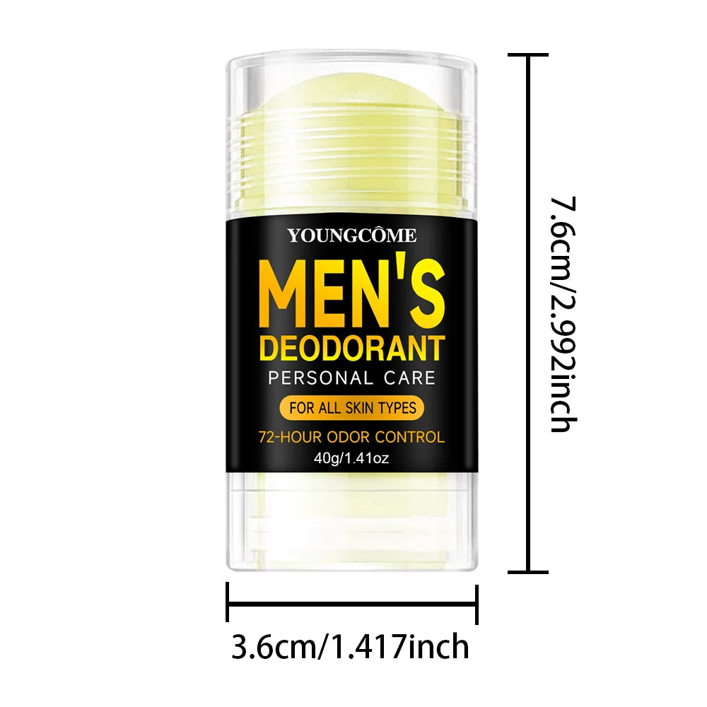 Men Sandalwood Deodorant Stick – Long-Lasting Odor Control, Anti-Sweat & Underarm Freshness
