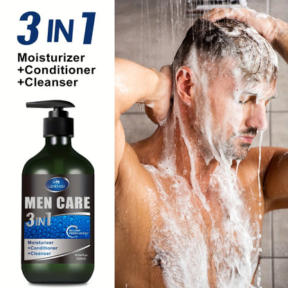Men’s 3-in-1 Body, Hair & Face Wash – Plant-Based Cleanser
