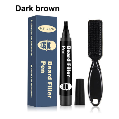 Beard Filler Pen with Brush – Waterproof & Long-Lasting