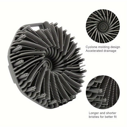 NEW Bath Soft Silicone Back Brush Bath Shower Sponge Scrubbing Brush with Handle Exfoliating Scrub Skin Exfoliating Brushes